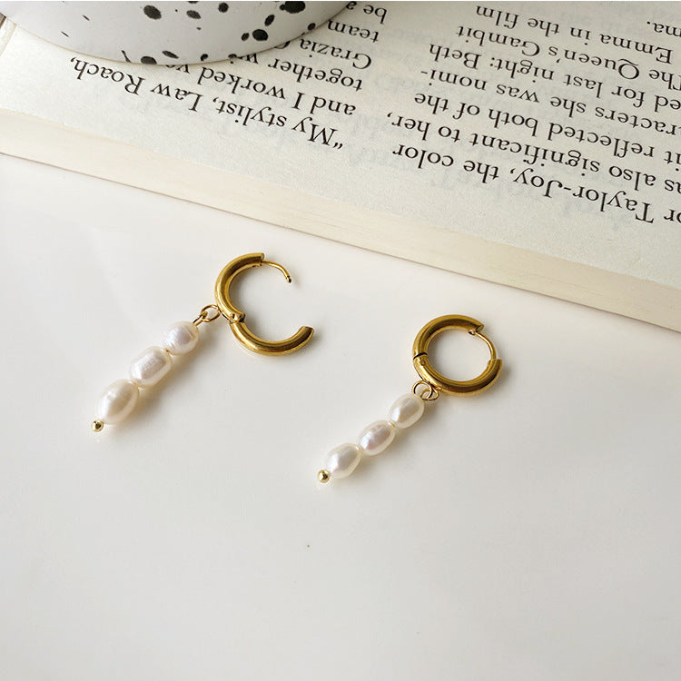 Women's Fashion Simple Pearl Earrings-Jewearrings