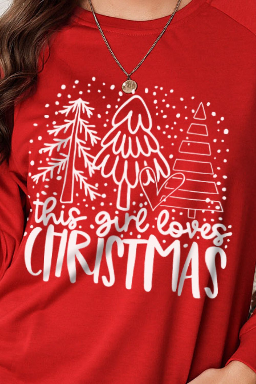 Christmas Tree Round Neck Sweatshirt-Jewearrings