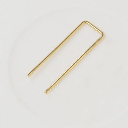 Simple Earrings Rectangular Hollow Ear Clip-Jewearrings