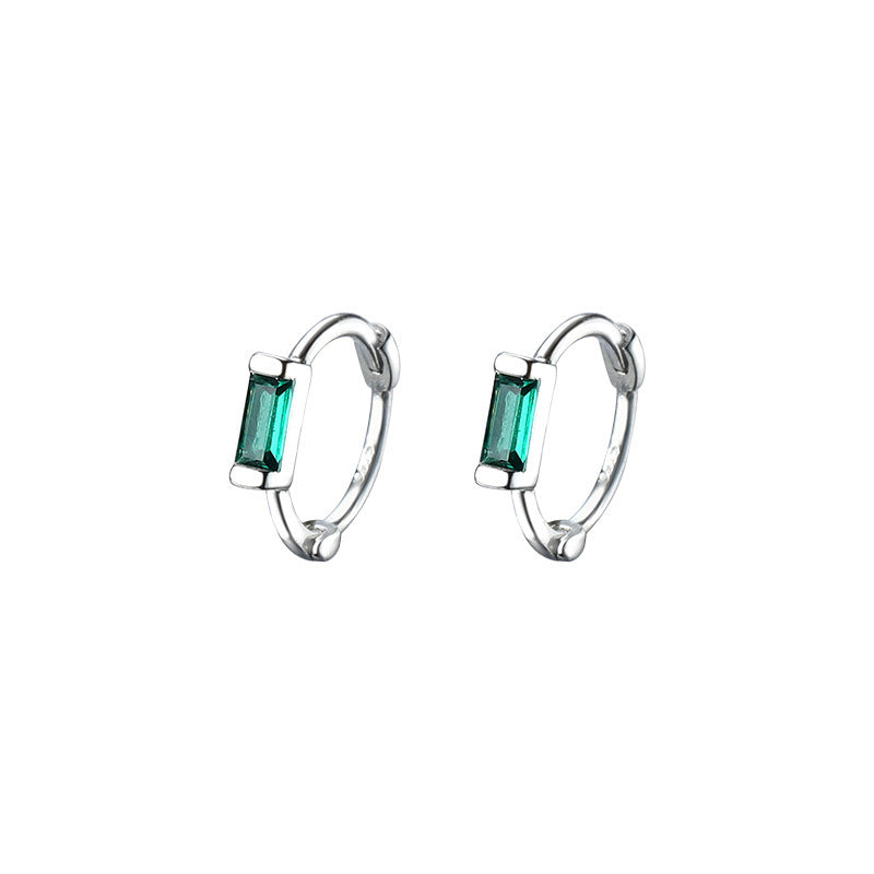 New Hot Sell Women's Emerald Hoop Stud Earrings-Jewearrings