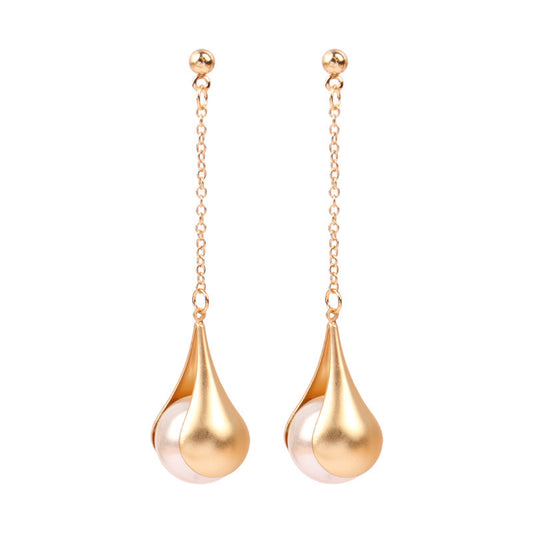 Women's Simple Matte French Pearl Earrings-Jewearrings