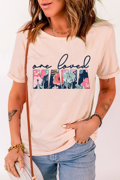 ONE LOVED MAMA Floral Graphic Tee-Jewearrings