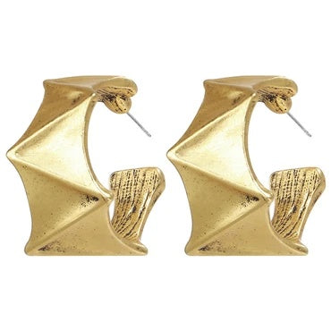 Korean Metal Bow Stud Earrings Simple-Jewearrings