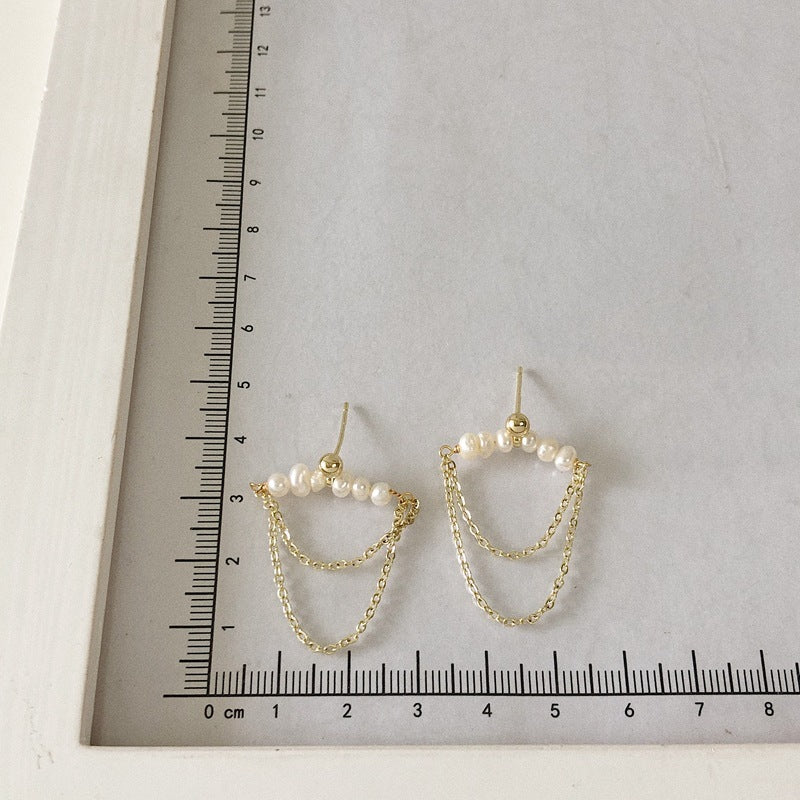 Pearl Tassel Earrings-Jewearrings