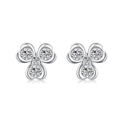 S925 Sterling Silver Simple Mini Zircon Stud Earrings-Jewearrings