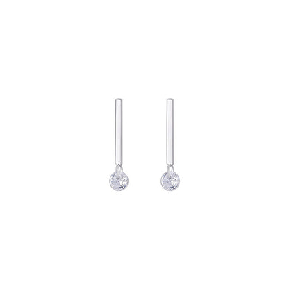 S925 sterling silver jewelry simple personality earrings-Jewearrings