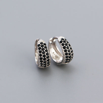 Full Of Diamonds Senior Sense Earrings Sterling Silver-Jewearrings