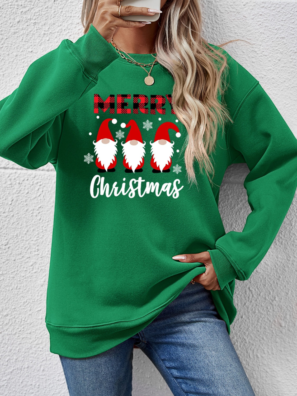 MERRY CHRISTMAS Long Sleeve Sweatshirt-Jewearrings