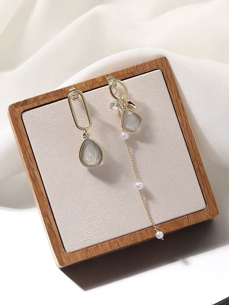 Vintage Opal Long Temperament Pearl Earrings-Jewearrings