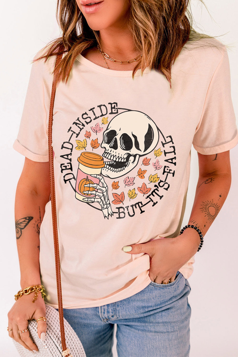 Graphic Round Neck Short Sleeve T-Shirt-Jewearrings