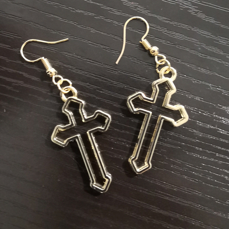 Trendy Vintage Cross Earrings-Jewearrings