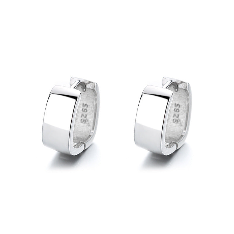 S925 Sterling Silver Geometric Square Earrings-Jewearrings