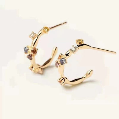 Women's Gold-plated S925 Stud Earrings-Jewearrings