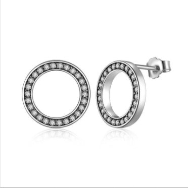 Round sterling silver earrings-Jewearrings