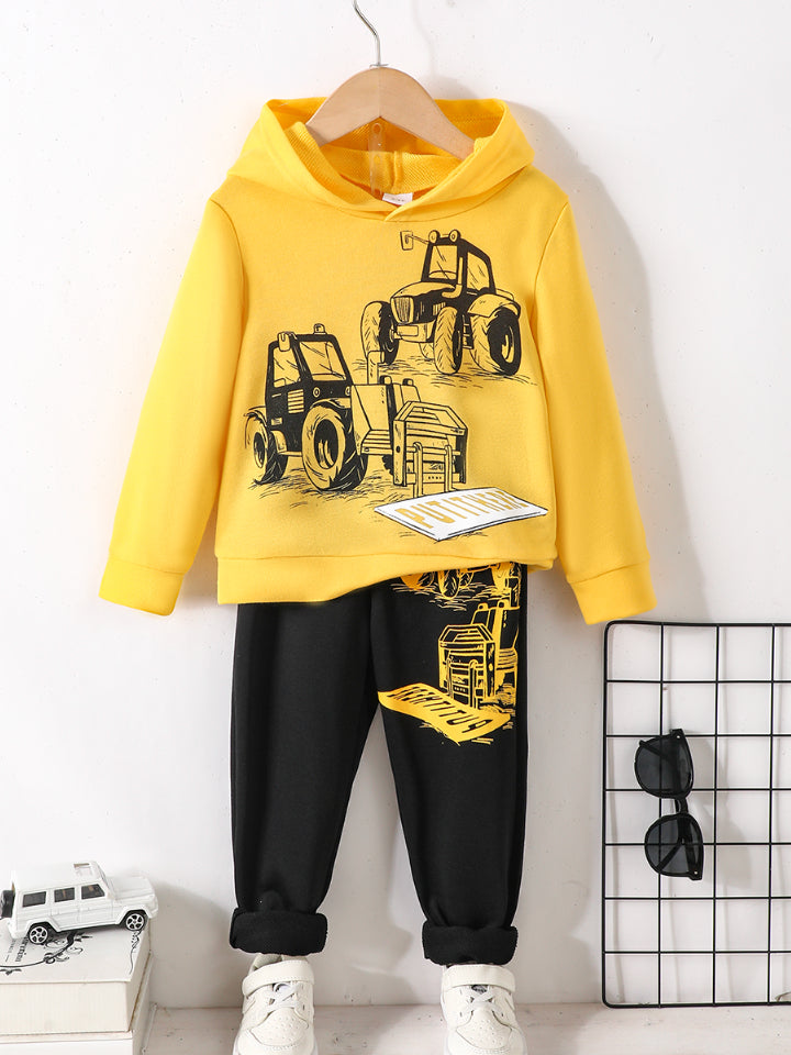 Graphic Hoodie and Pants Set-Jewearrings