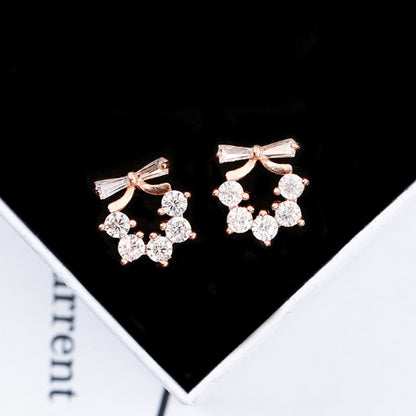 Sterling silver bow earrings-Jewearrings