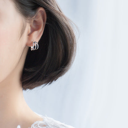 Three-layer ear clip without pierced earrings-Jewearrings