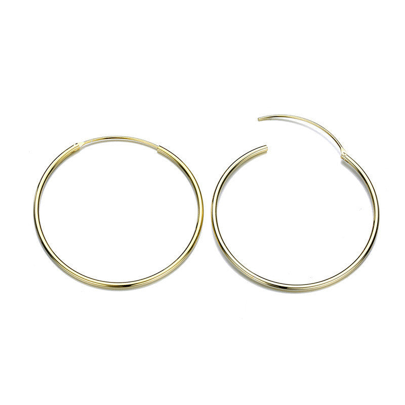 Stainless Steel Ear Hoop 316L Simple Gold-Plated Earrings-Jewearrings