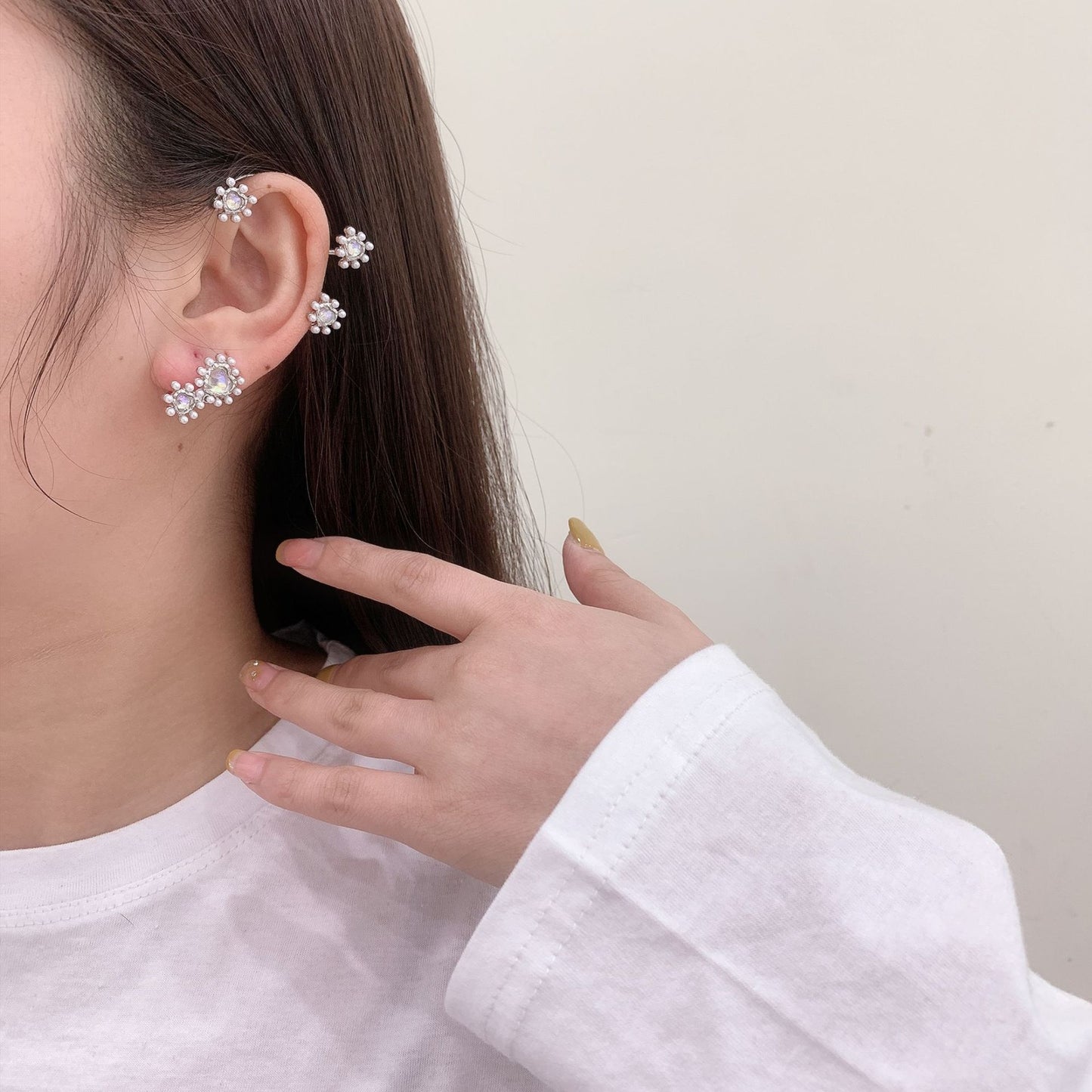 Women's New Fashion Pearl Love Earrings-Jewearrings