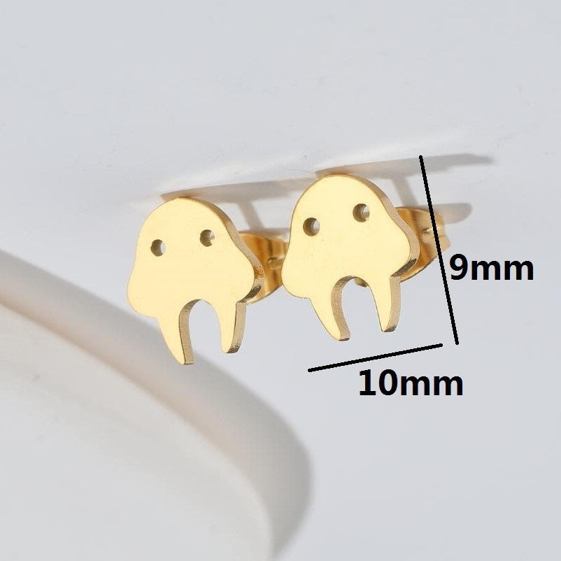 Cute Elf Animal Stud Earrings For Women Ins Style Personalized Earclip-Jewearrings