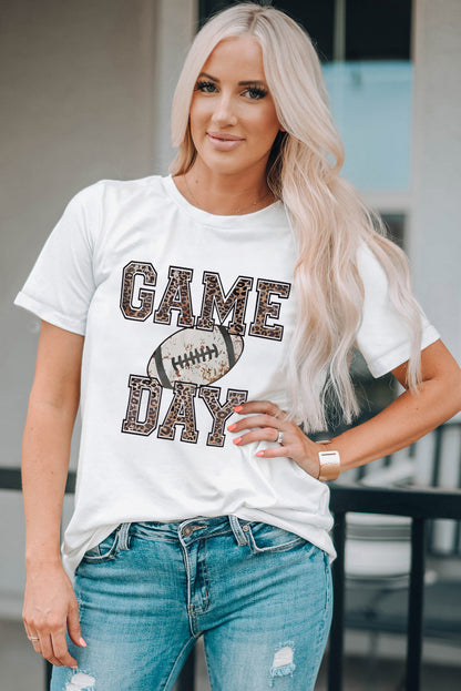 GAME DAY Ball Graphic Short Sleeve T-Shirt-Jewearrings