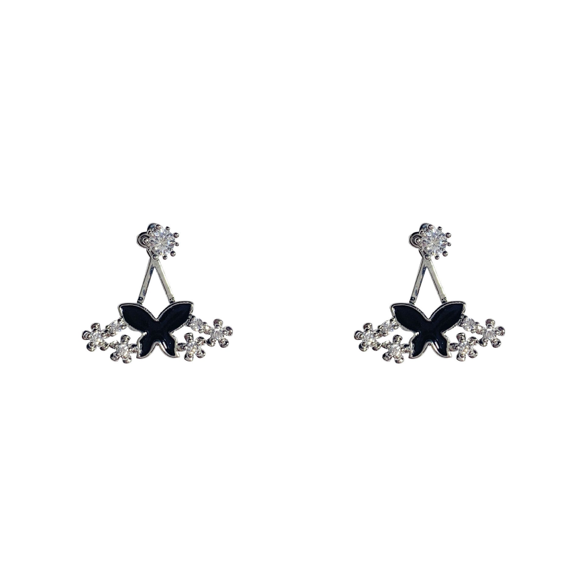 A Two-piece Butterfly Stud Earrings Retro Cool And High-end-Jewearrings