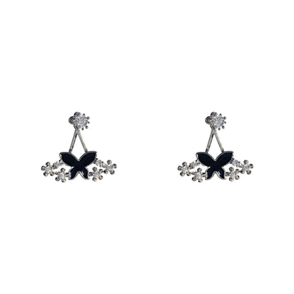 A Two-piece Butterfly Stud Earrings Retro Cool And High-end-Jewearrings