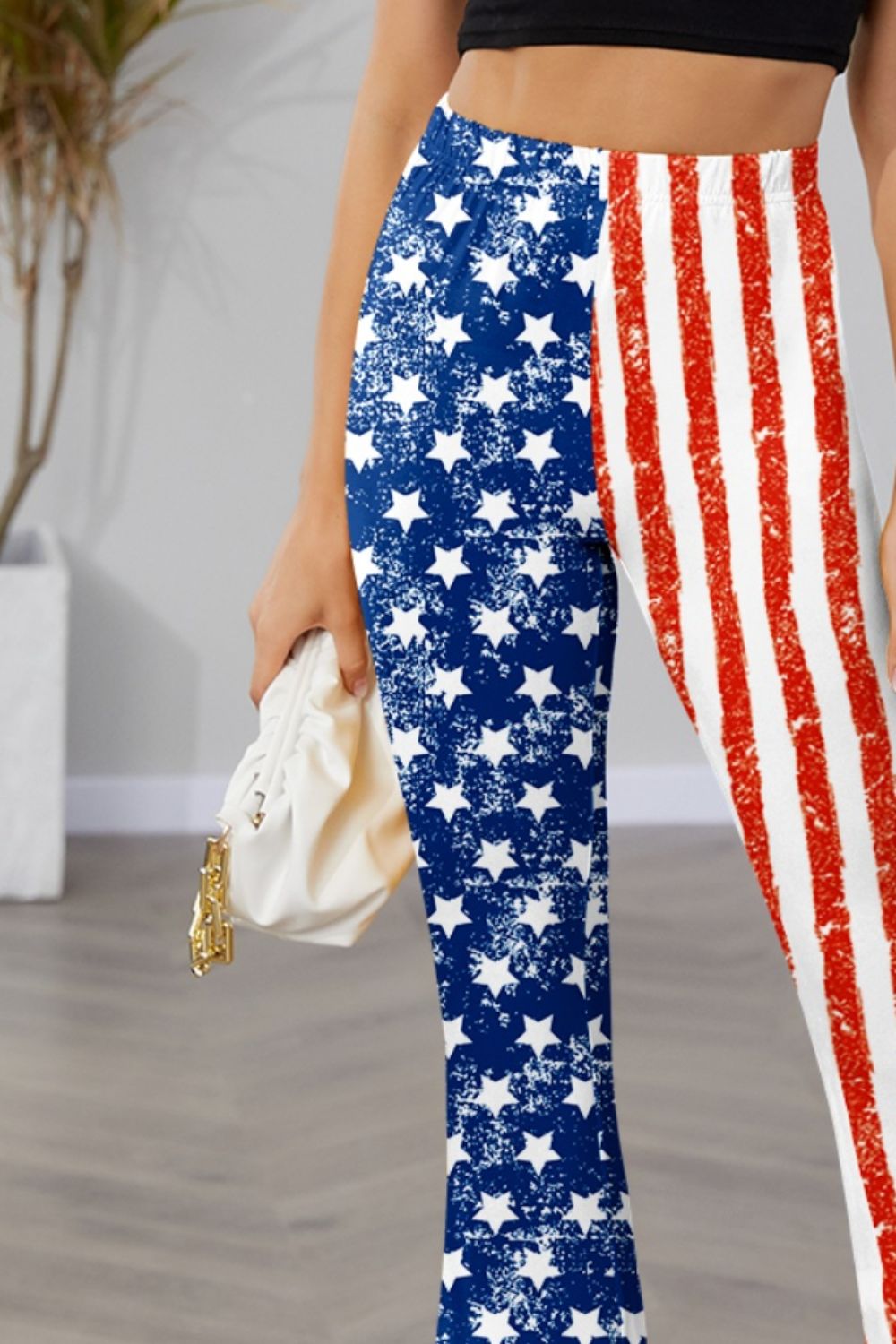 Star & Stripes High Waist Bootcut Pants-Jewearrings