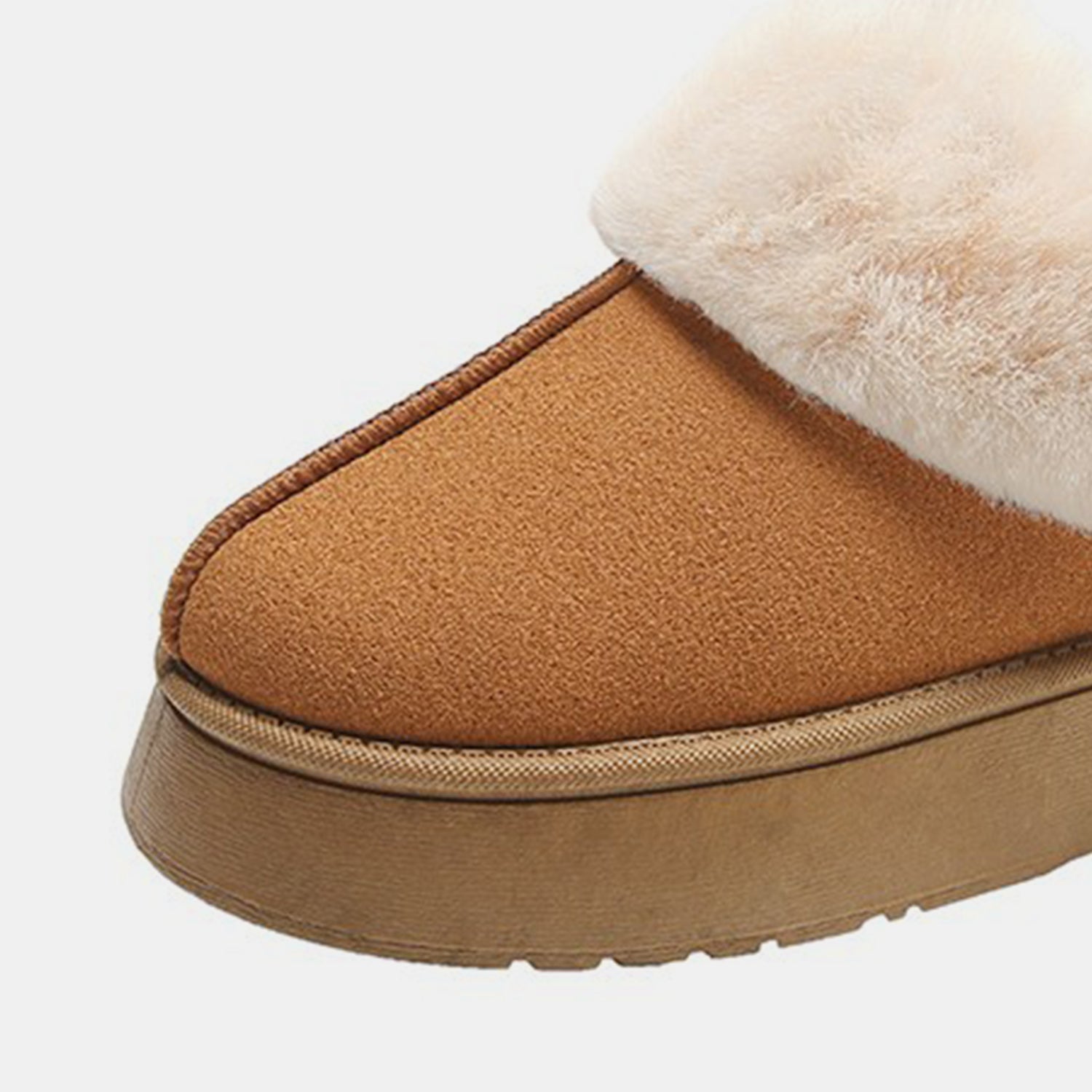 Furry Chunky Platform Slippers-Jewearrings