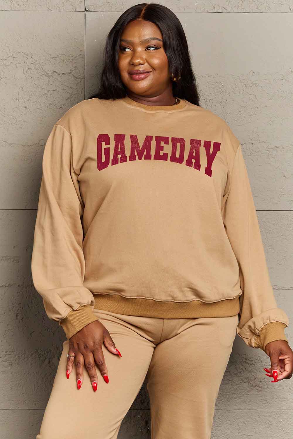 Simply Love Simply Love Full Size GAMEDAY Graphic Sweatshirt-Jewearrings