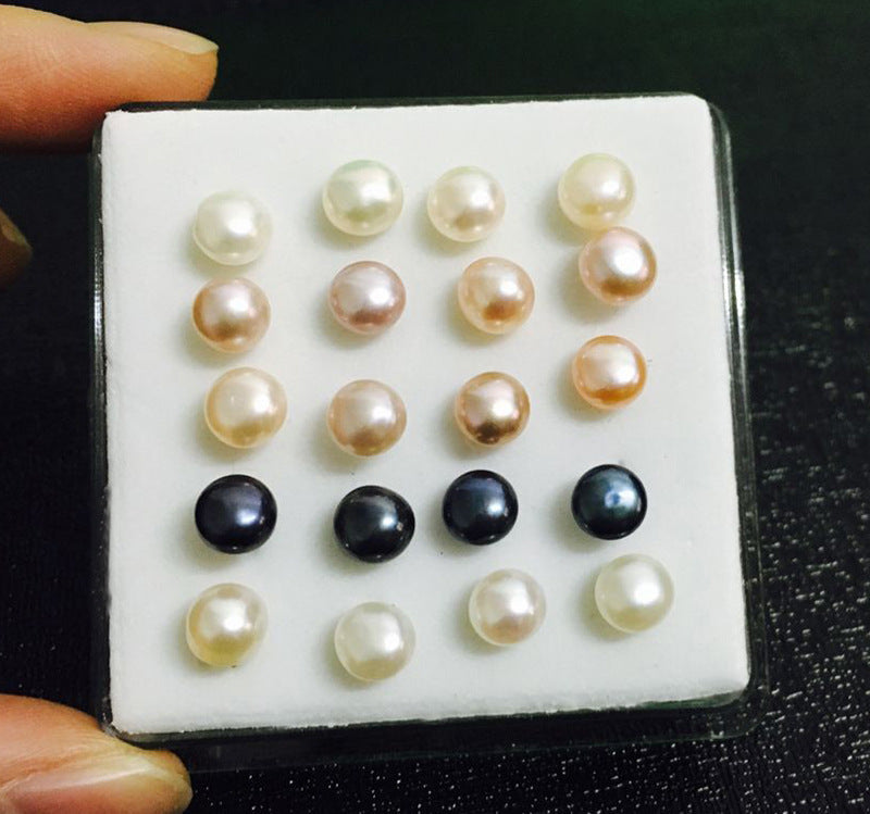 Natural freshwater pearl stud earrings-Jewearrings