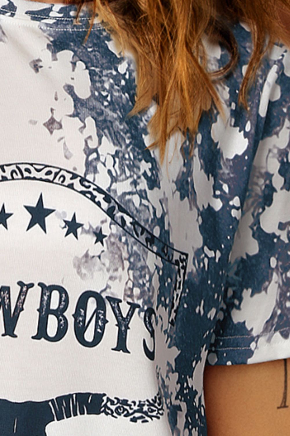 COWBOYS Graphic Tie-Dye Tee-Jewearrings