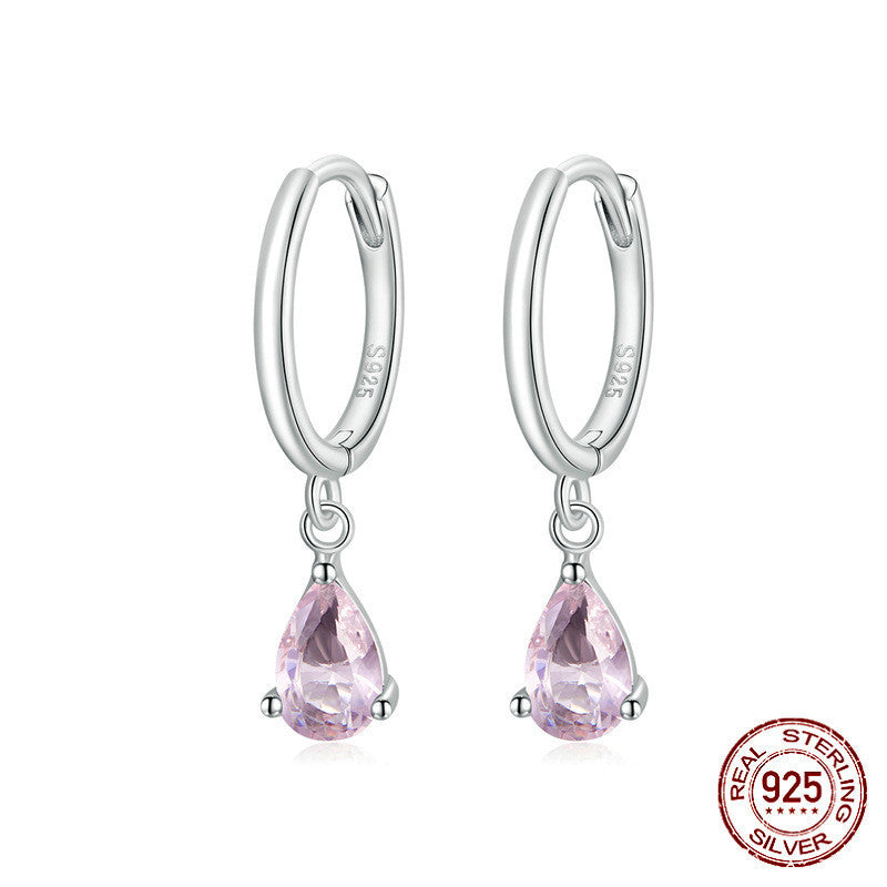 Fashion Drop Earrings Sterling Silver S925-Jewearrings