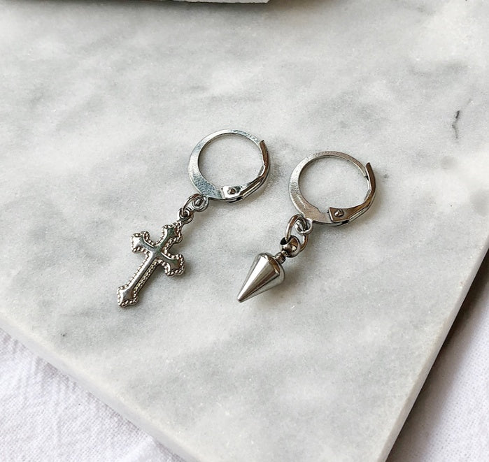 European and American Vintage Jesus Cross Earrings-Jewearrings