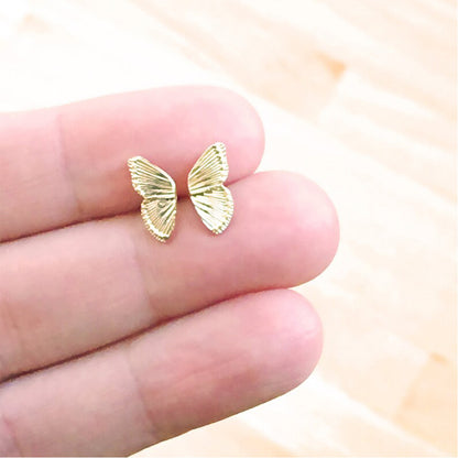 Stud Earrings Butterfly Wings Simple Half Wing-Jewearrings