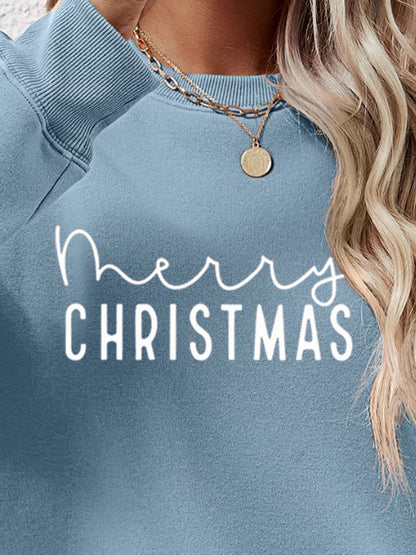 MERRY CHRISTMAS Dropped Shoulder Sweatshirt-Jewearrings