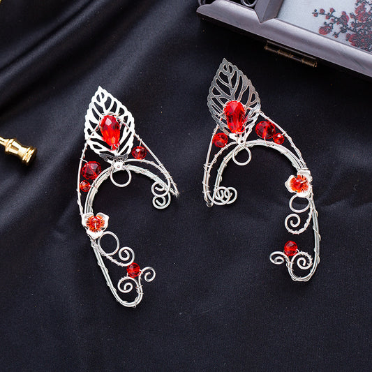 Personalized Temperament New Red Ear Clip Elf Earrings-Jewearrings