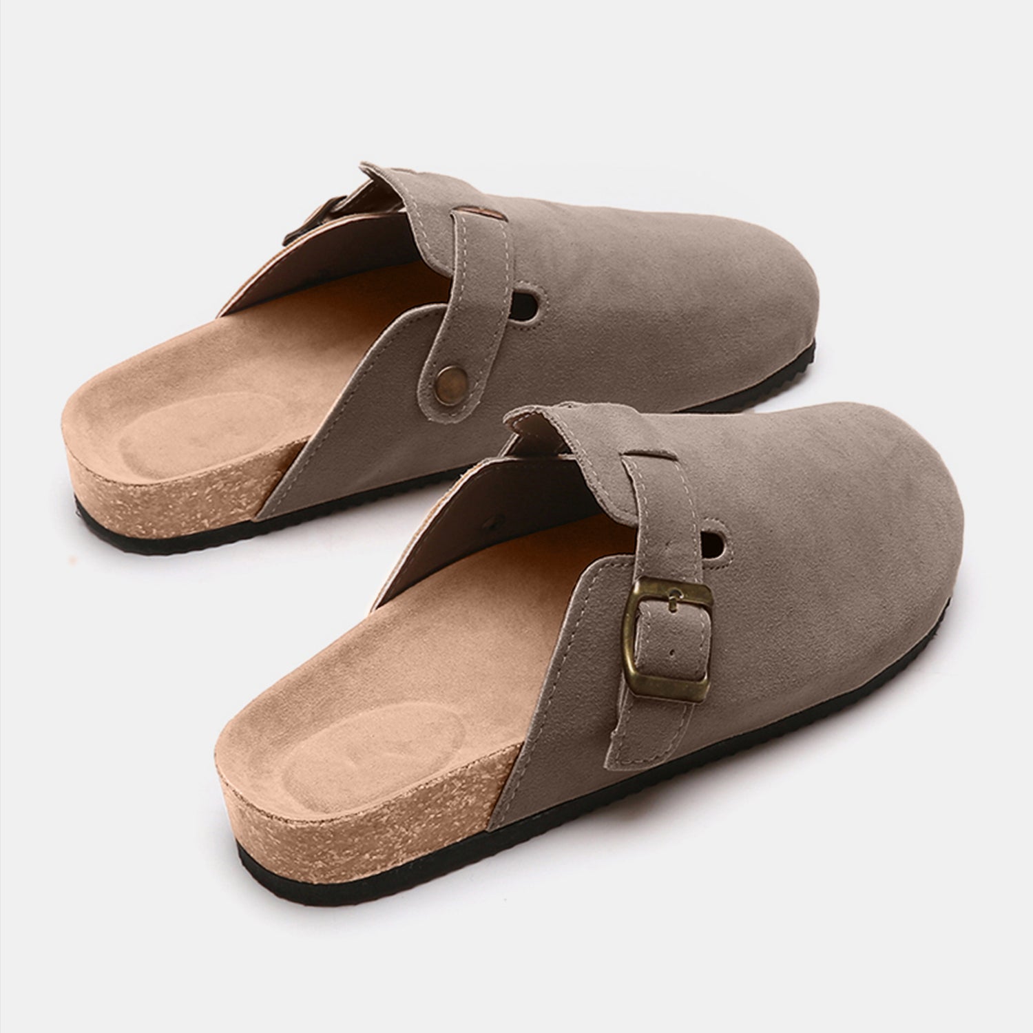 Suede Closed Toe Buckle Slide-Jewearrings