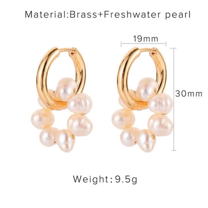 Women's Trendy Pearl Element Earrings-Jewearrings