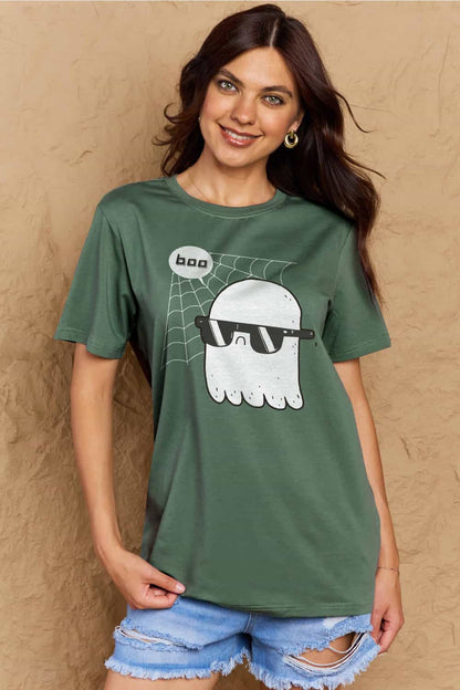 Simply Love Full Size BOO Graphic Cotton T-Shirt-Jewearrings