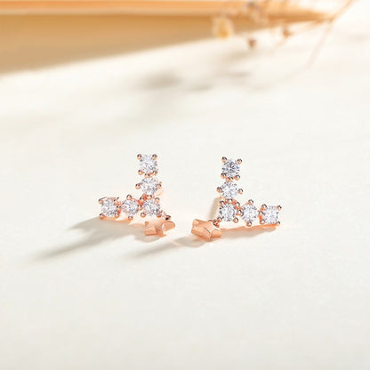 Rose Gold Star Stud Earrings-Jewearrings