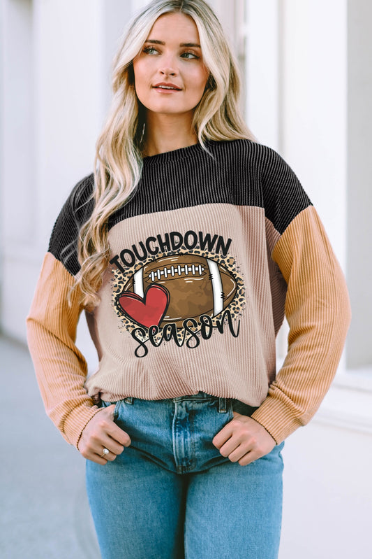 Graphic Round Neck Long Sleeve Sweatshirt-Jewearrings