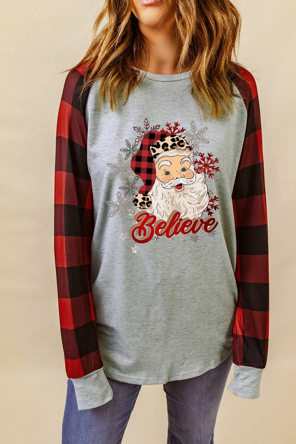 Santa Graphic Long Sleeve T-Shirt-Jewearrings