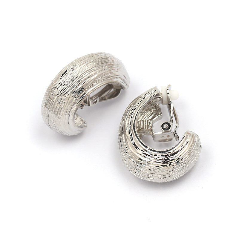 New Alloy C- Shaped Ear Clip Female Earrings-Jewearrings