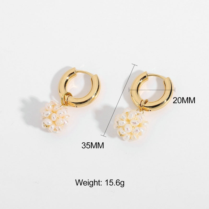 Women's Trendy Pearl Element Earrings-Jewearrings