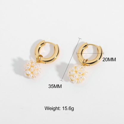 Women's Trendy Pearl Element Earrings-Jewearrings