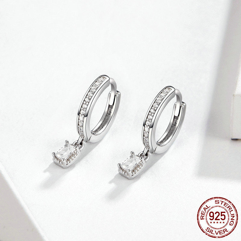 S925 Sterling Silver Fashion Zircon Earrings-Jewearrings