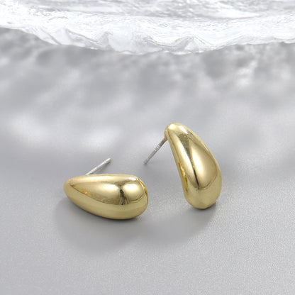 High-grade Alloy Hollow Simple Stylish Water Drop Stud Earrings-Jewearrings