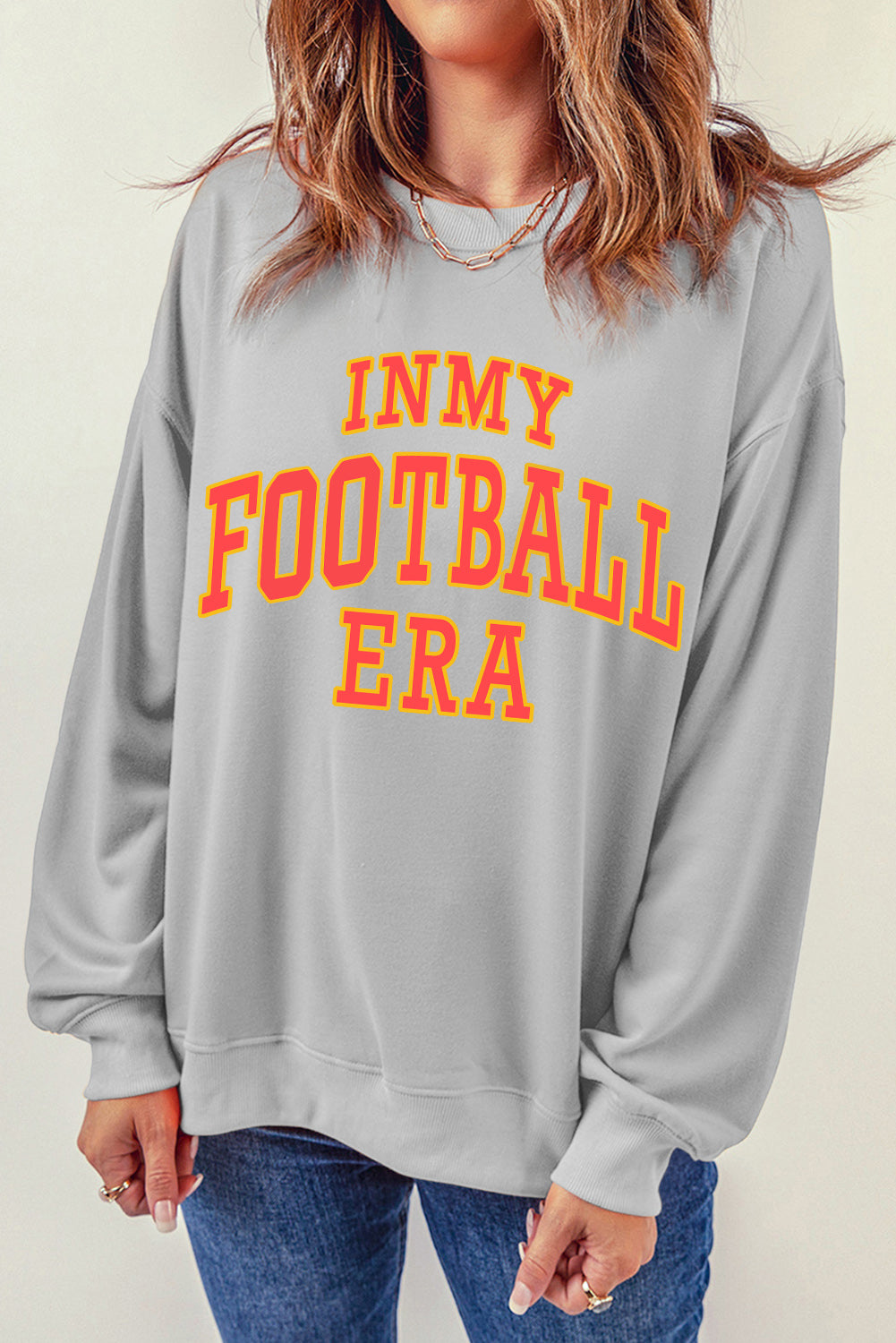 IN MY FOOTBALL ERA Round Neck Sweatshirt-Jewearrings