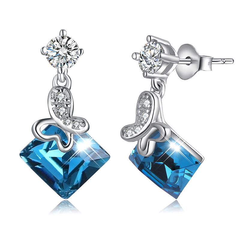 European And American Fashion Temperament 925 Silver Earrings-Jewearrings